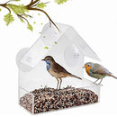House Clear Window Viewing Bird Feeder Triangular Suction Cup Bird Feeder