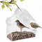 House Clear Window Viewing Bird Feeder Triangular Suction Cup Bird Feeder