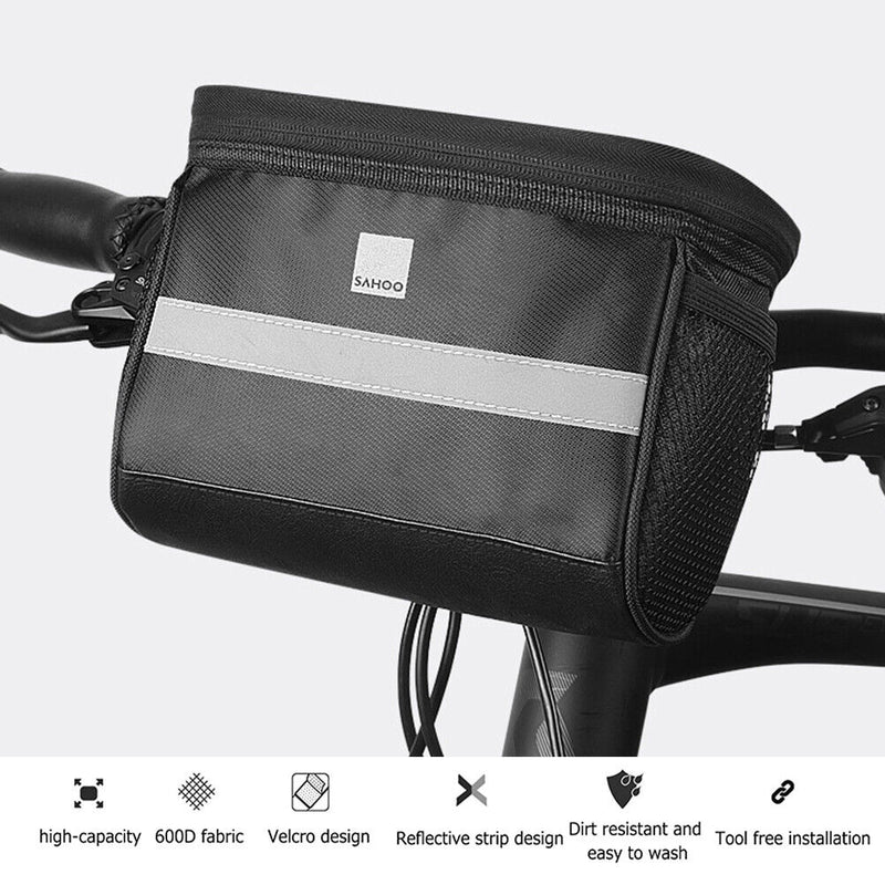 SAHOO Touch Screen Bicycle Front Frame Bag 2L Large Capacity Bike Handlebar Bags