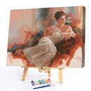 Canvas Paint By Numbers Lying Sofa Lady Oil Hand Painted Drawing Kit Home Decor