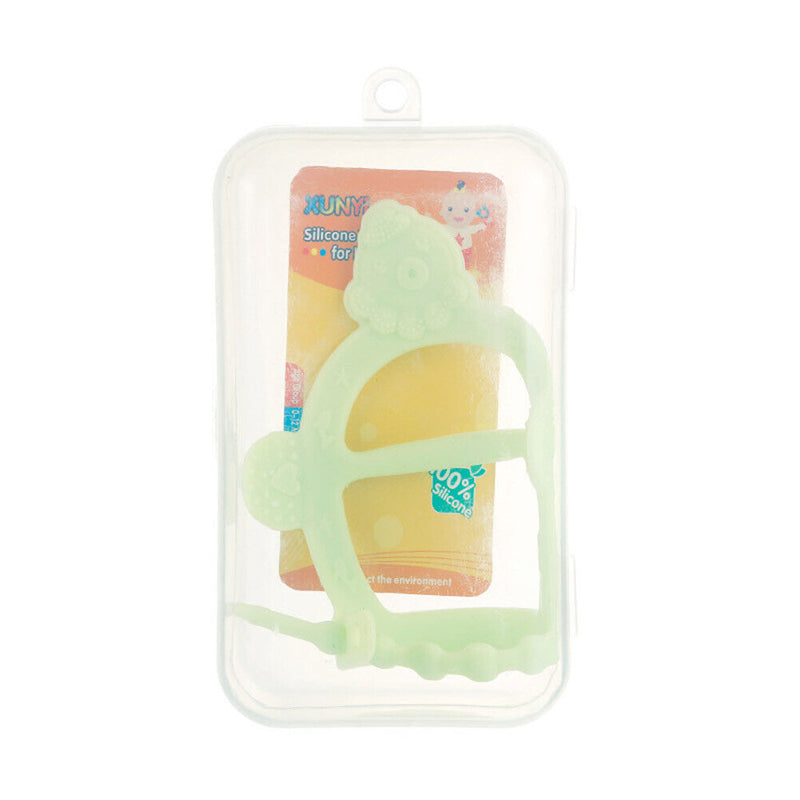 Silicone Baby Teether Anti-eating Chewing Molar Stick Green Wristband (C) Newly