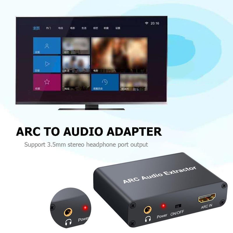 192KHz ARC Audio Adapter HDMI-compatible Digital Audio Extractor to Analog