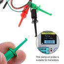 3pcs Transistor Tester Hook Type Test Clip Probes Kit with Male Head DuPont Line