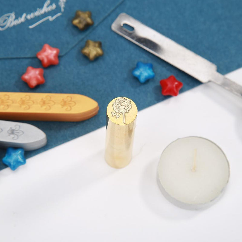 Cylindrical Sealing Wax Brass Envelope Retro Seal Stamp Round Bar Customs S