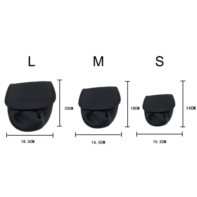 Neoprene Baitcasting Fishing Reel Cover Bag Waterproof Protective Case (L)