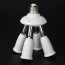 Adjustable E27 Splitter 4 Heads Lamp Base Adapter LED Bulb Holder Socket Newly