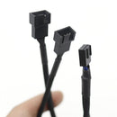 4 Pin Y Splitter Cable 4 Pin PWM Female to 3/4 Pin CPU PC Case Fan Adapter Cable