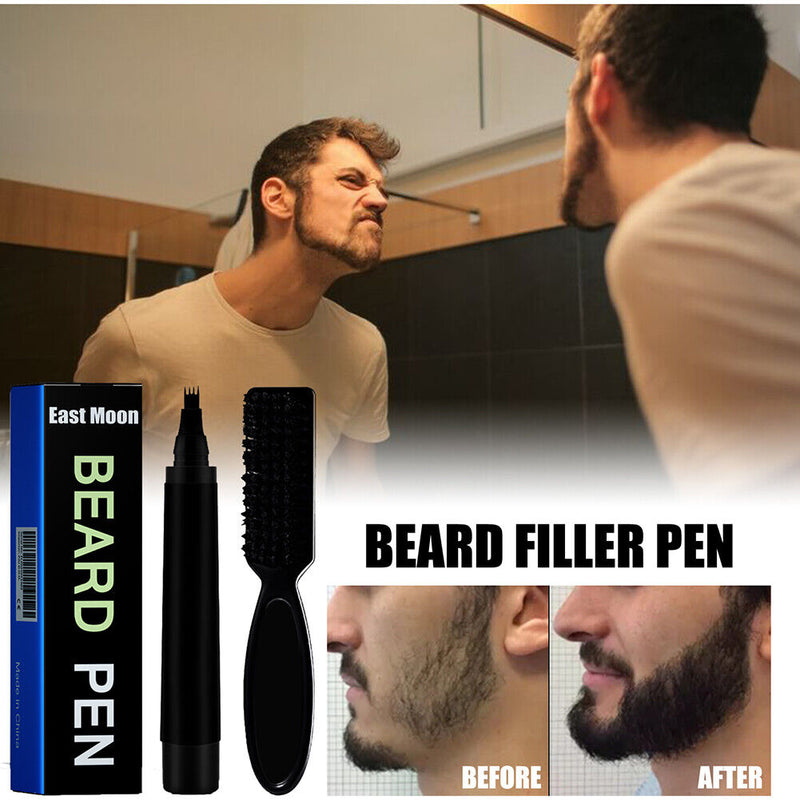 #A Beard Filler Pencil Brush Kit Beard Enhancer Moustache Coloring Shaping Too