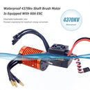 RC Cars Waterproof 4370KV Brushless Motor 60A ESC Kits for 1/10 (Orange)