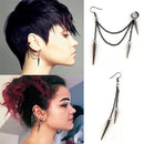 Dangle Party Rock Drop Gothic Hip Hop Ear Clip Rivet Punk Earrings Ear Stud