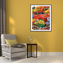 5D Diamond Painting Red Car Full Round Rhinestone DIY Wall Home Decoration Gift