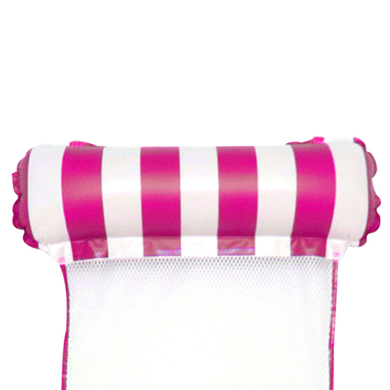 Swimming Pool Float Hammock Multi-Purpose Inflatable Lounge Bed (Rose Red) Newly