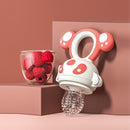 Silicone Newborn Baby Teether Infant Fresh Food Bag Feeder Nipples (Red)