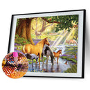 5D Horses River Diamond Painting Embroidery DIY Cross Stitch Home Decorate