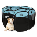 Claw Print Foldable Pet Cat Dog Tent House Guard Playpen Fence (Sky Blue) Newly