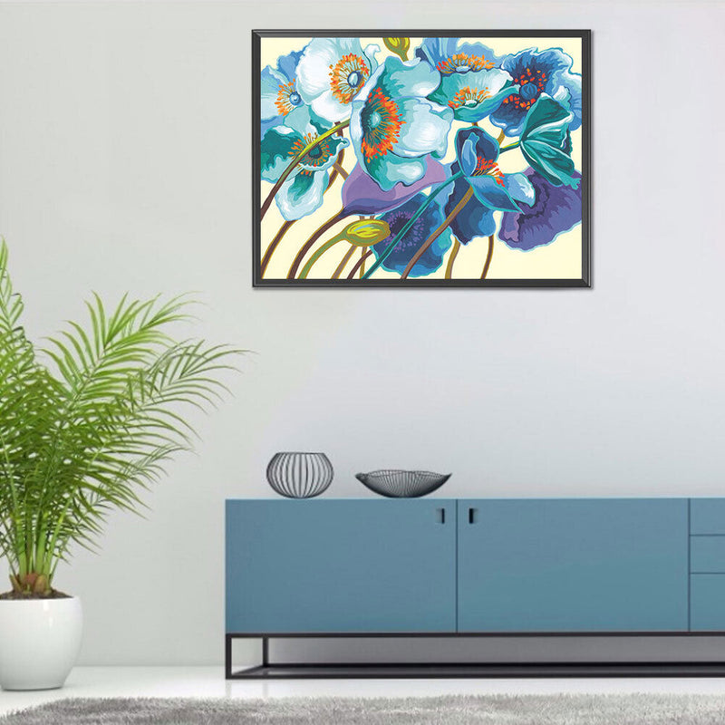 Flowers Oil Paint By Numbers Kits DIY Handpainted on Canvas Picture (B855)