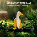Banana Duck Sculpture - Funny Duck Art Statue Ornament Housewarming Garden