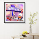 5D DIY Owl On Branch Mosaic Full Round Diamond Drawing Handmade Rhinestone Craft