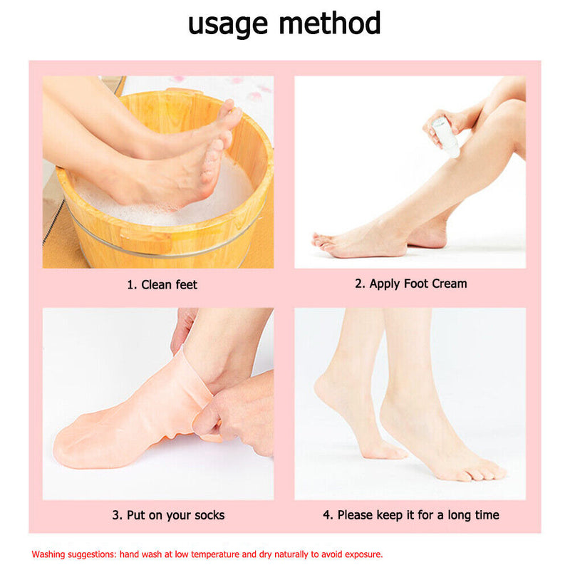 1 Pair Feet Care Socks Moisturizing Gel Cracked Foot Skin Care Protectors S