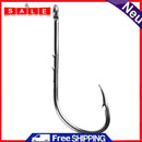 150pcs High Carbon Steel Barbed Fishing Hooks Sea Fishing Bait Holders