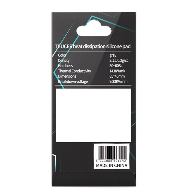 TEUCR TP400 Silicone Pad CPU/GPU Graphics Card Thermal Pad (85x45x0.5mm) Newly