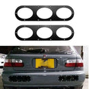 VODOOL 2ST Universal Car Rear Bumper Air Turnoff Diffuser Panels Alum