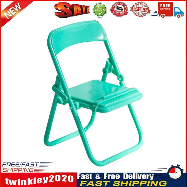 Mini Mobile Holder Creative Folding Chair Table Cell Phone Stand (Green) Newly