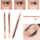 Eye Double Ended Waterproof Cosmetic Concealer pen Makeup up Eyeliner Eyebrow