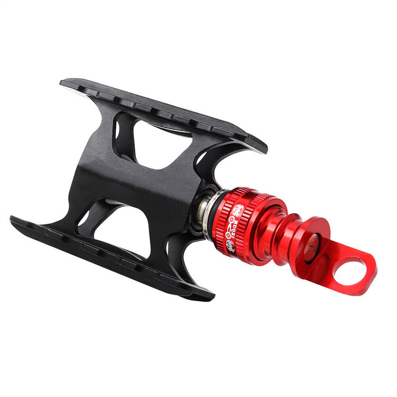 MUQZI 2pcs Bike Pedal Quick Release Buckle Pedal Frame Fixing Base (Red) Newly