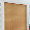 Self-Adhesive Pleated Blinds Half Blackout Window Curtains (Brown 60X150cm)