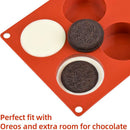 Silicone 6-Cavity Baking Mold Round Shape Chocolate Muffin Mousse Cake DIY Mould