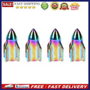 4pcs Colorful Rocket Shaped Aluminum Car Wheel Tire Valve Stem Caps Covers