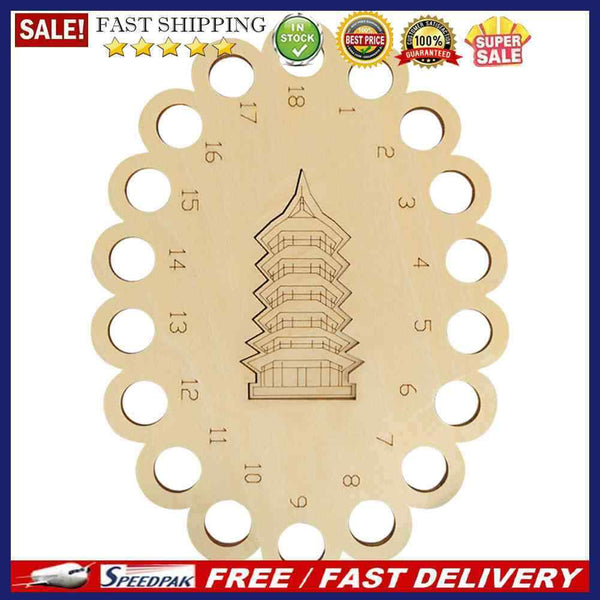 Embroidery Sewing Thread Organizer Cartoon Hollow Board Wooden Cross Stitch Tool