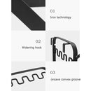 Foldable Garbage Bag Holder Accessories Hanging Rack for Camping Picnic (Black)