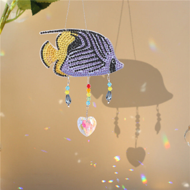 Diamond Painting Prisms Hanging Rainbow Chaser Lighting Accessory (Fish) Newly