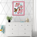 14CT Cross Stitch Kit Flowers Print DIY Embroidery Needlework Sets (H590)