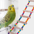 Hanging Colorful Balls Bird Pet Ladder Climbing Stairs Parrot Perch Stand Holder
