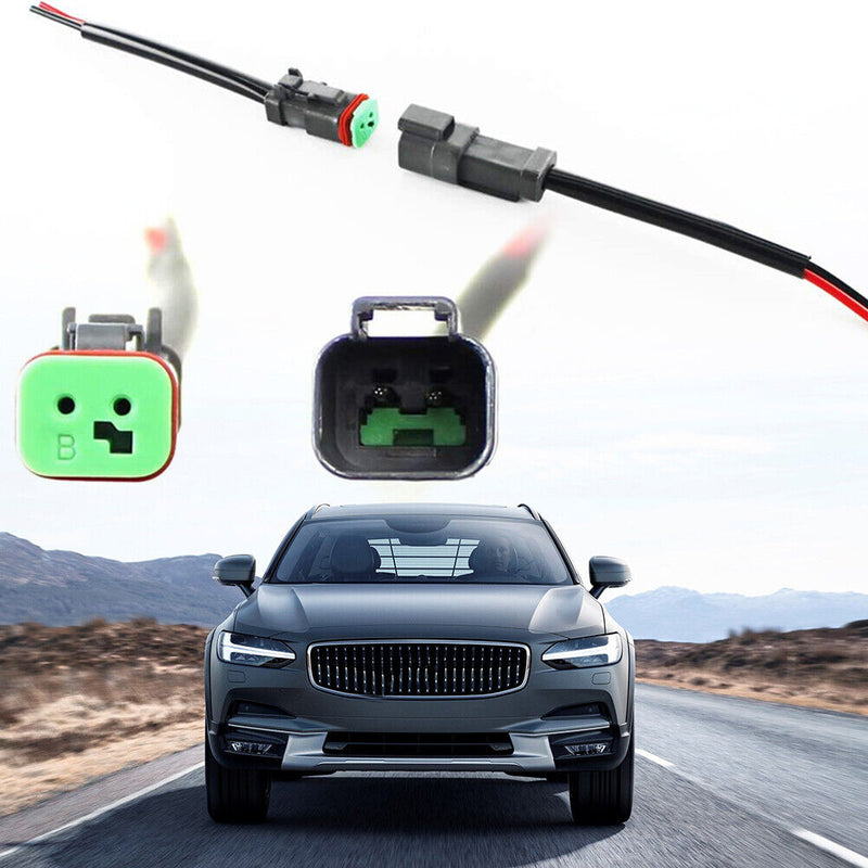 Deutsch DT 2 Pin Male Female Connector Adapter Wiring Harness for LED Work Li