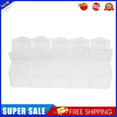 2Row 10Grid Portable Plastic Box Holder Storage Container Case(White)