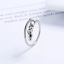 Single Coil Anxiety Ring Fidget Beads Rings Rotate Freely Beaded Jewelry