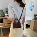Women Solid Crossbody Handbag PU Female Simple Travel Shoulder Top-Handle Bags