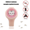 Silicone Mosquito Repellent Bracelet Kid Cartoon Wristband Watch (Cat)
