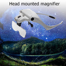 Adjustable 5 Lens Loupe 2 LED Light Headband Magnifier Magnifying Glass Newly