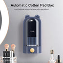 Automatic Cotton Pad Dispenser Wall Mounted Press Out Storage Holder for Vanity