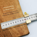30cm Steel Ruler Woodworking Angle Scriber Brass Locator Positioning Block Newly