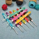 9pcs Multi Colour Crochet Hooks Yarn Knitting Needles F5K1 Tool C3J8 T4P7 R8J2
