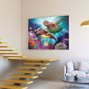 16x12 inch Full Round DIY Diamond Painting Undersea Turtles Rhinestone Picture