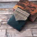21 Keys Kalimba Musical Instrument Mahogany Wood Thumb Finger Piano (Blue) Newly