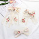 Style Sweet Hair Barrettes Ponytail Lace Hair Clips Bow Knot Hair Barrettes