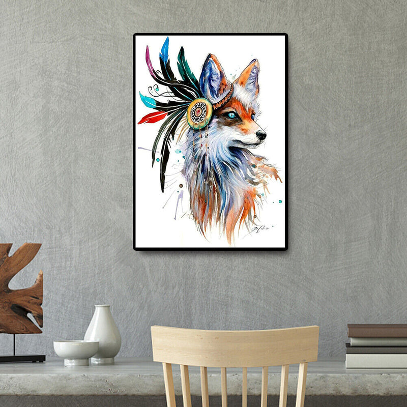 Wolf 5D DIY Part Drill Special Shaped Diamond Painting Color Cross Stitch Newly